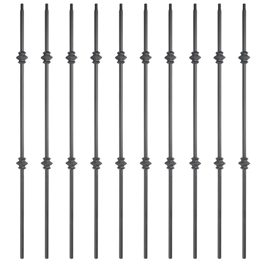 

Double Knuckle 1 2 Inches Square Forged Iron Stair Balusters Furniture for Deck Handrail Railing Staircase Balusters Banister Ba