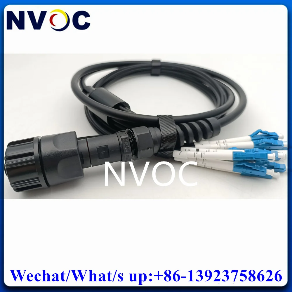 12Core SM G657A1,6.0mm 1M ODVA-MPOAPC Male/Female to LCUPC Fiber Patch Cord Compatible with TE Brand,50cm 3.0mm LSZH Black Cable