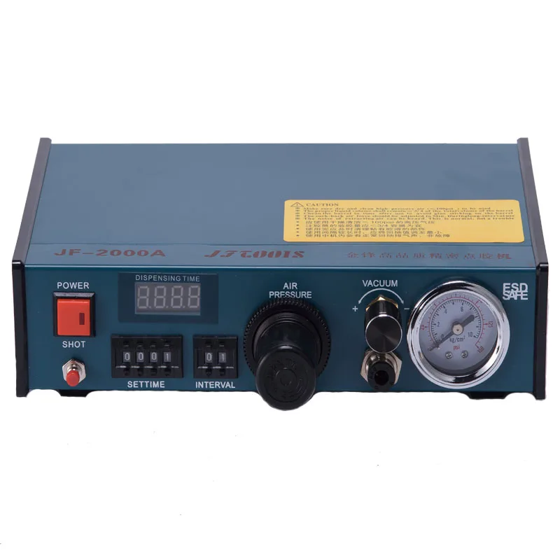 220V/110V Automatic Glue Dispenser 50W Digital Display Pneumatic Dispenser AB Hot Melt Triaxial Injection Glue Machine JF-2000A