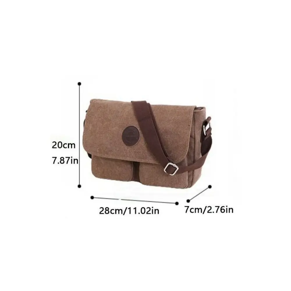 Travel Men Crossbody Bags Fashion Large Capacity Canvas Messenger Bags Casual Waterproof Shoulder Bag