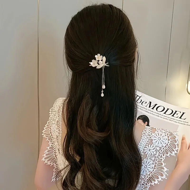 1pc elegant Convallaria imitation pearl hair accessories, the best choice of metal for women\'s holiday gifts, women\'s hair acces