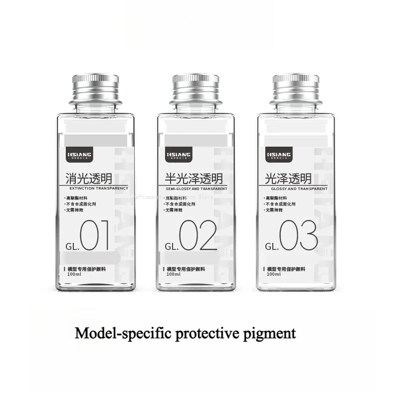 Model Water-based Transparent Protection Paint Pre-adjustment No Dilution Required Extinction Semi-gloss Luster Model Coating