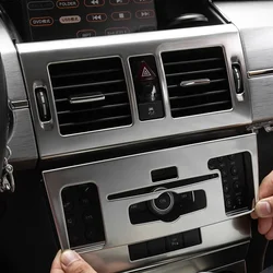 Car Styling Center Console Air Conditioner CD Frame Cover For Mercedes Benz GLK X204 2008-2012 Stainless Steel Air Outlet Trim