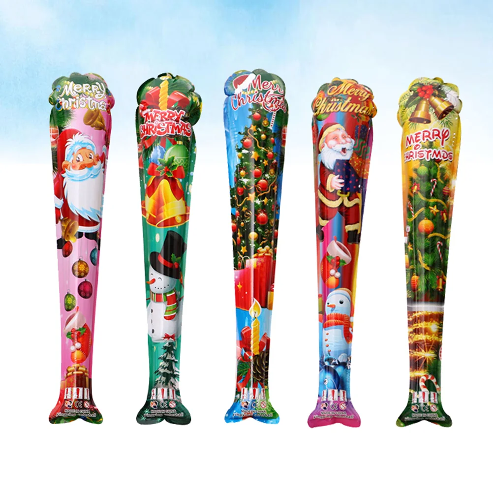 5 Pcs Tots Children’s Inflatable Christmas Stick Funny Stocking Stuffers Childrens