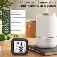 Digital Mini Indoor Thermometer Hygrometer - LCD Temperature Humidity Monitor for Home, Office, Nursery