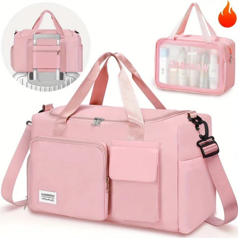 

Large Capacity Travel Duffel Bag,Sports Fitness Bag for Women Large Capacity,Yoga Sports Bag,Gym Training Bag,Overnight Tote