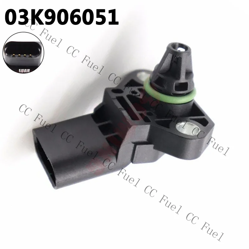 C+ MAP Air Manifold Boost Pressure Sensor 03K906051 For VW AUDI 0281006060