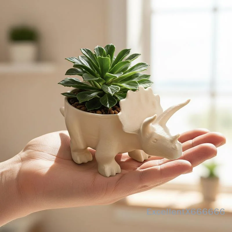 Multi-purpose 3D Printed Dinosaur Flowerpot Desktop Decoration Ornaments Mini Flower Pot Funny Pot For Office Planting Gifts