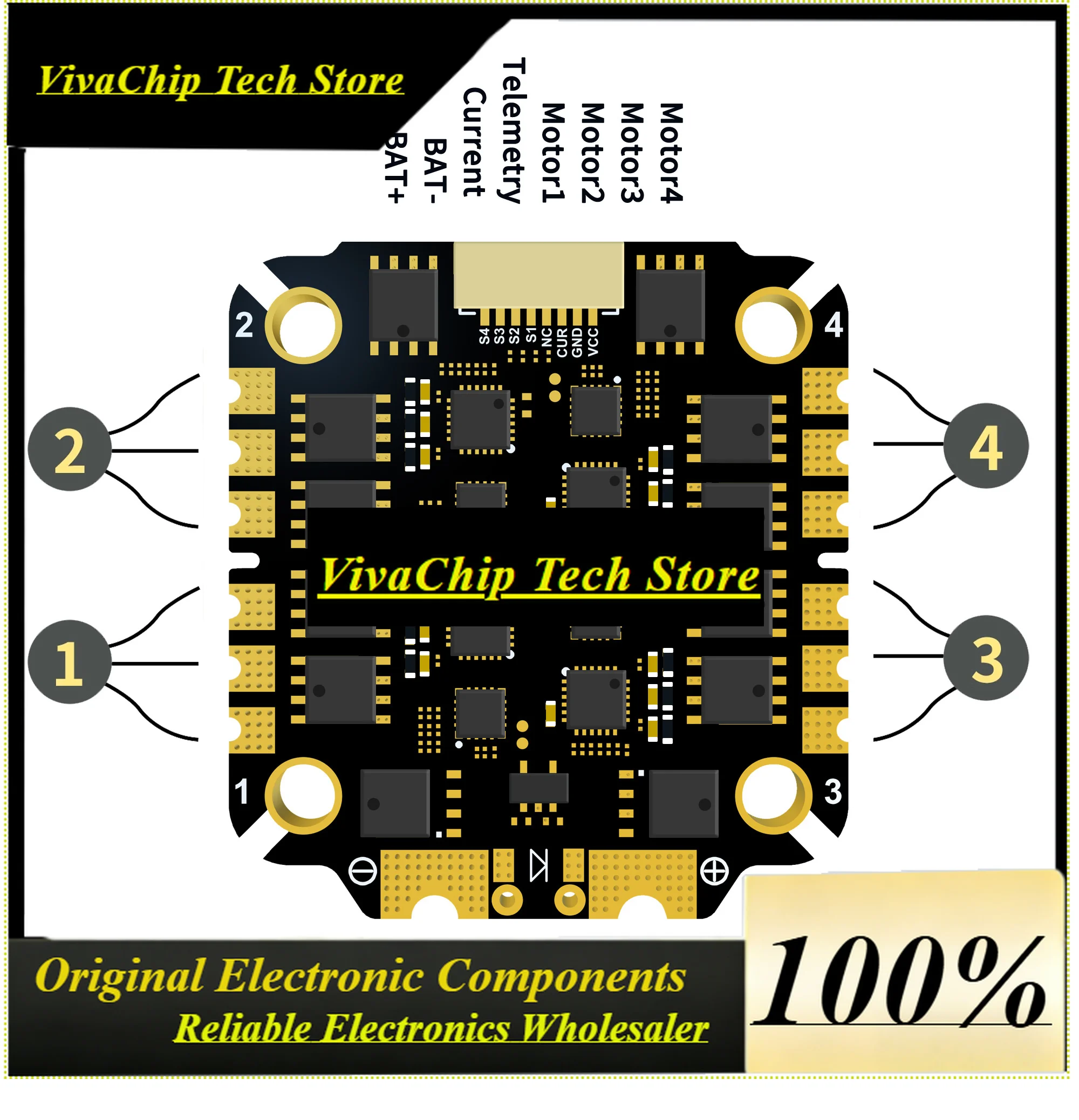 VivaSAocoda-RC F465S V4 Stack F405 V4 FC 65A/75A ESC 30X30mm For FPV Racing Drone