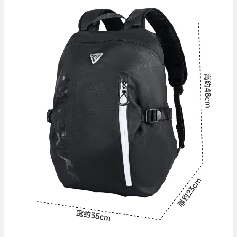 Motowolf Motorcycle Touring Backpack for Rider Large Capacity Helmet Bag Water-Repellent Reflective Strip Full-Face Helmet Pack