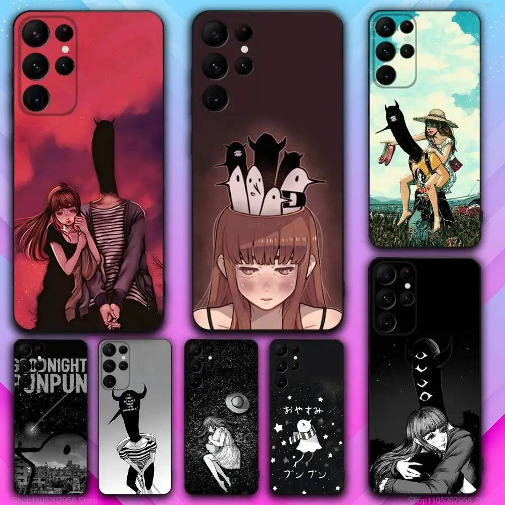 

G-Goodnight Comics Punpun Phone Case For Samsung S30,S25,S24,S23,S22,S21,S20,Fe,Lite,5G,Ultra,Plus Black Cover
