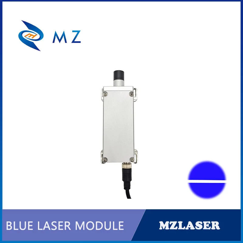 High Quality 450nm 2000mW Powell Lens Blue Line Laser Module Good Heat Dissipation Aviation Plug With Adapter Industrial Grade