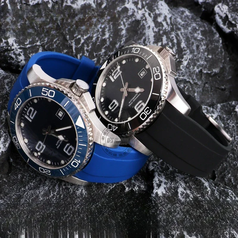 For Longines Conquest L3 Sports Diving Adventure Silicone Accessories L3.781.4 L3.742.4 Arc Interface 20 22mm Watchbands