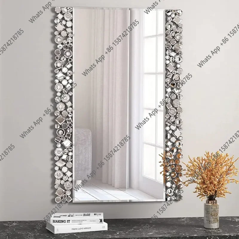 Custom Glass Mirror Hanger Wooden Frame Vertical Premium Lens Wall Sticker From Invisible Makeup Decorative Mirror X