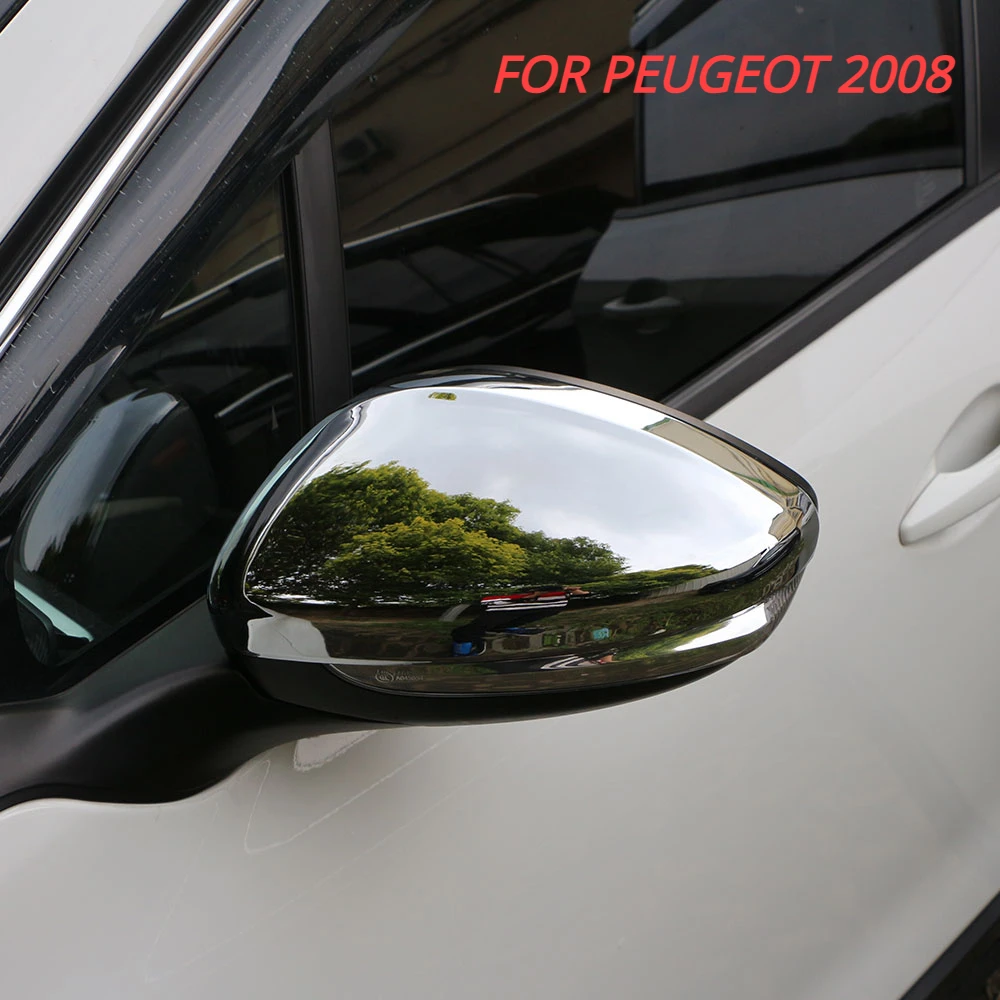 

2Pcs Car Rear View Mirror Protection Cover Trim for Peugeot 2008 2016 - 2019 2020 2021 2022 Side Mirror Covers Accessories