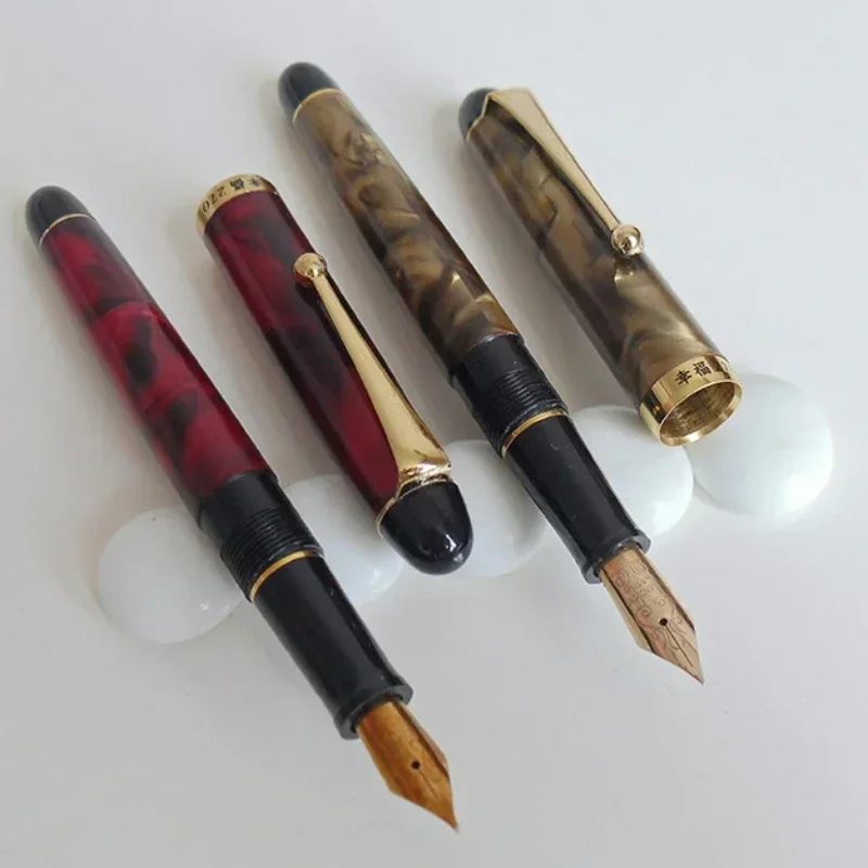 New YONGSHENG Happiness 270 Multicolored Fountain Pen Fine 14K Nib Ink Pens For Writing Gift School Stationery Office Supplies N
