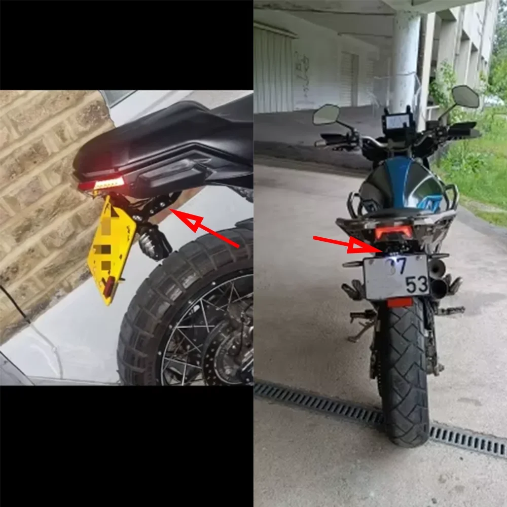 Motorcycle Number License Plate Holder Bracket Turn Signal Light For Zontes G1-125 G2 ZT125 U 125 U1 U2 Z2 U125 150 U 155 U U155