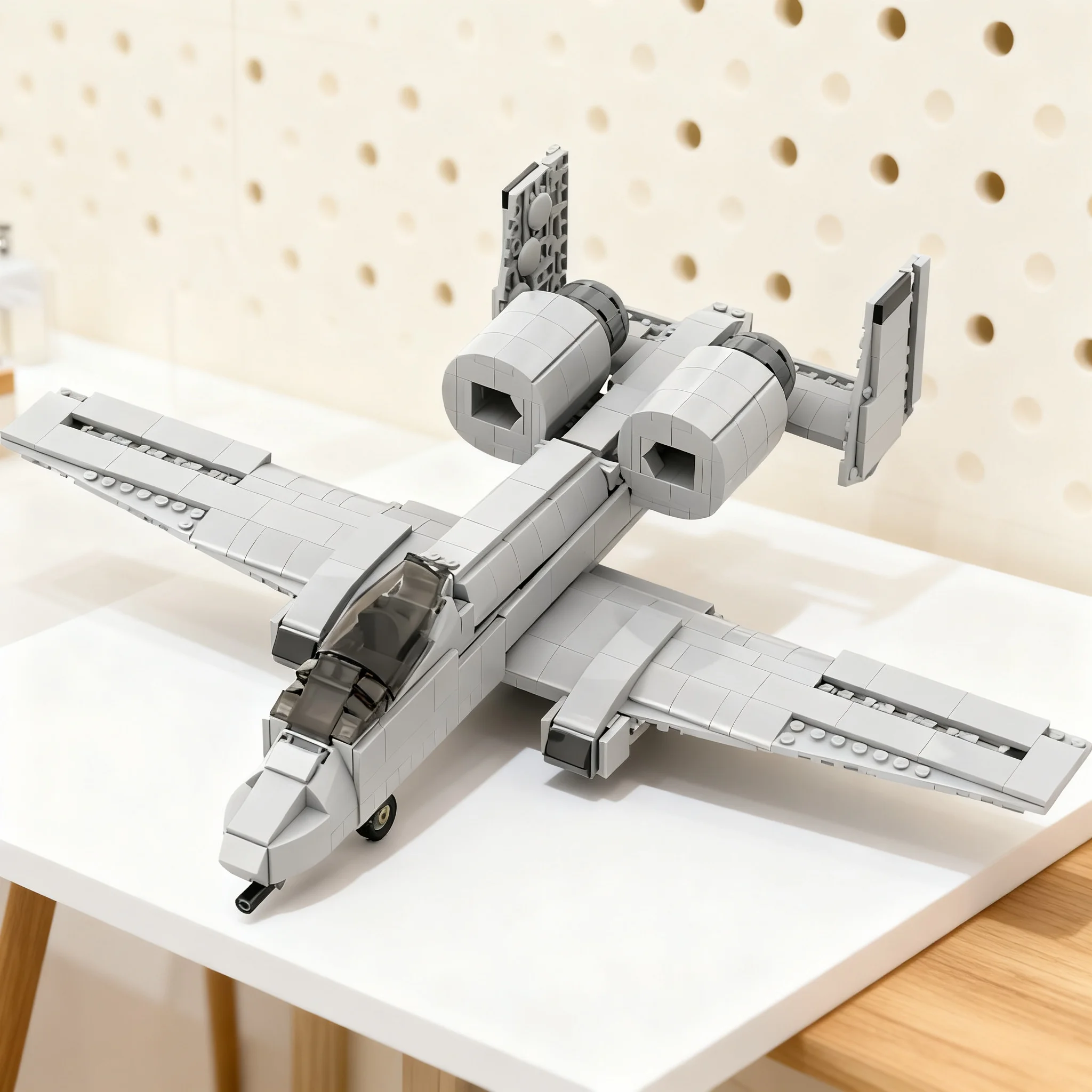 722pcs MOC Creator Creator Expert Northrop Grumman A-10 Warthog Thunderbolt Grey Version Model Building Blocks Construction 3D