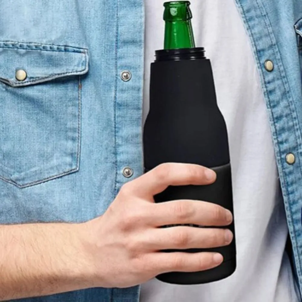 3 in 1 Stainless Steel Beer Bottle Cooler Insulated Vacuum Beer Bottle Insulators Holder 12oz Double Wall