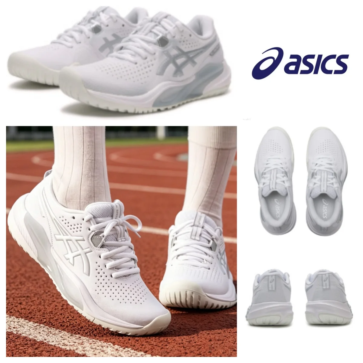 Asics Women Tennis Shoes, Lightweight Breathable Non-slip Wear Resistant Comfort Outdoor Athletic Sneakers 1042A294-101