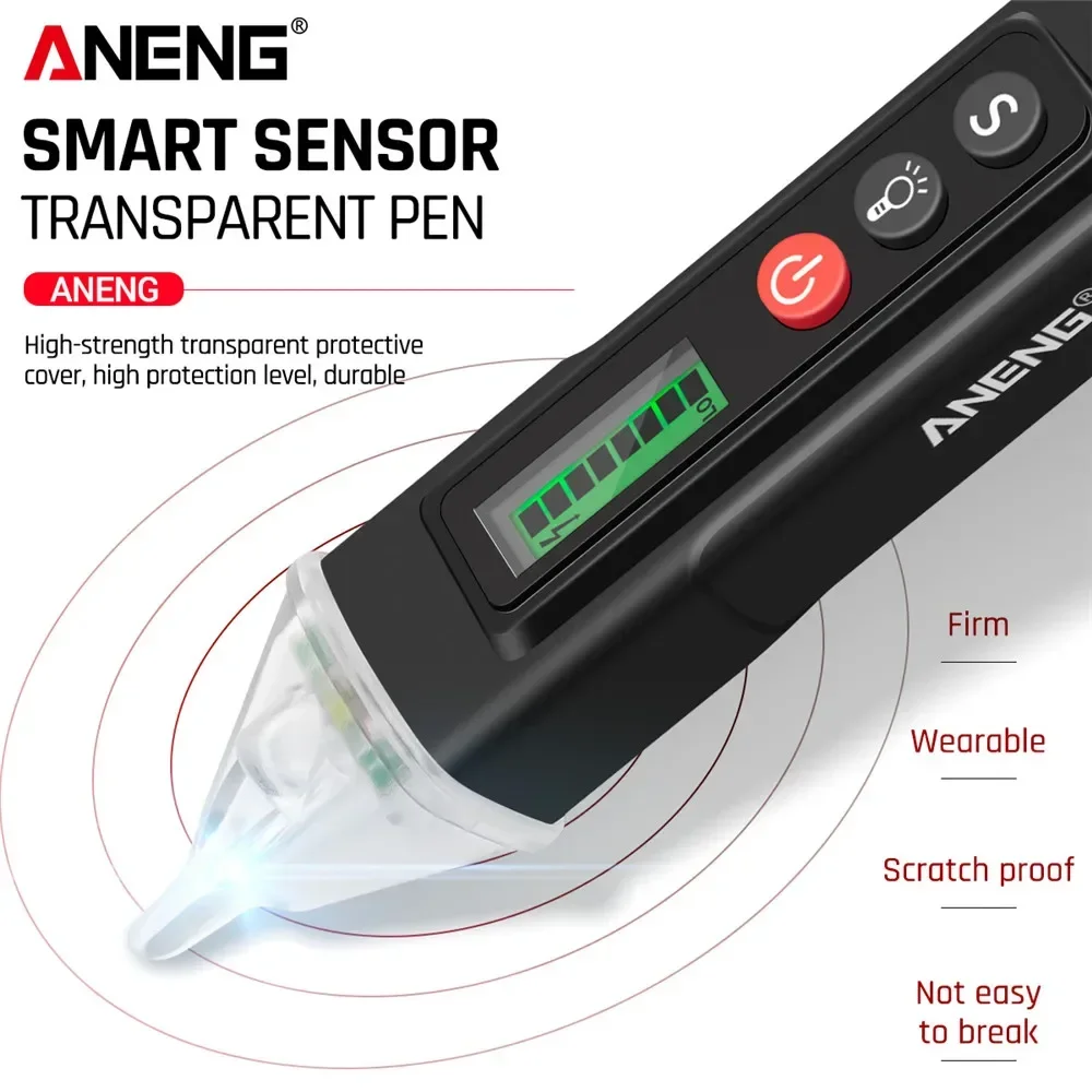ANENG VC1010 Digital Voltage Detector Tester Pen 12-1000V Non-contact Volt AC Voltage Zero Fire line Electric Sensor Test  Tools view 6