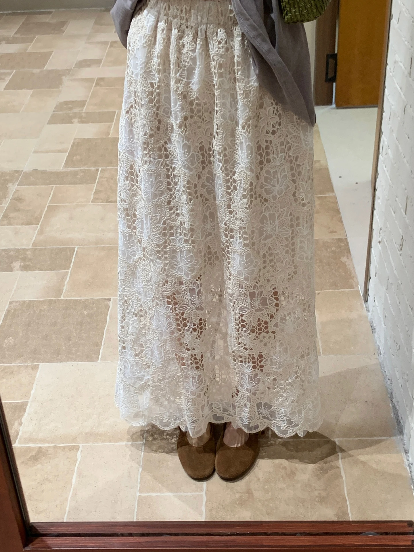 

Новая женская юбка A-силуэта Ele Lace с высокой талией, свободного кроя, стройнящая, длинная, весна-лето, в корейском нежном стиле