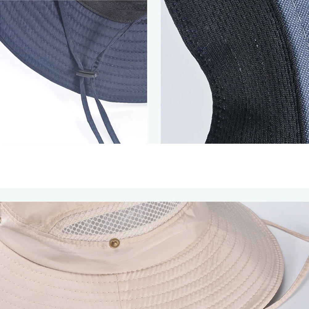 

Fisherman for Men Women UV Protection Wide Brim Sun Hat Adjustable Strap Breathable Lightweight Polyester Mountaineering Hiking