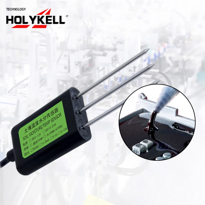 Holykell sensor EC de humedad del suelo, temperatura del suelo de granja inteligente