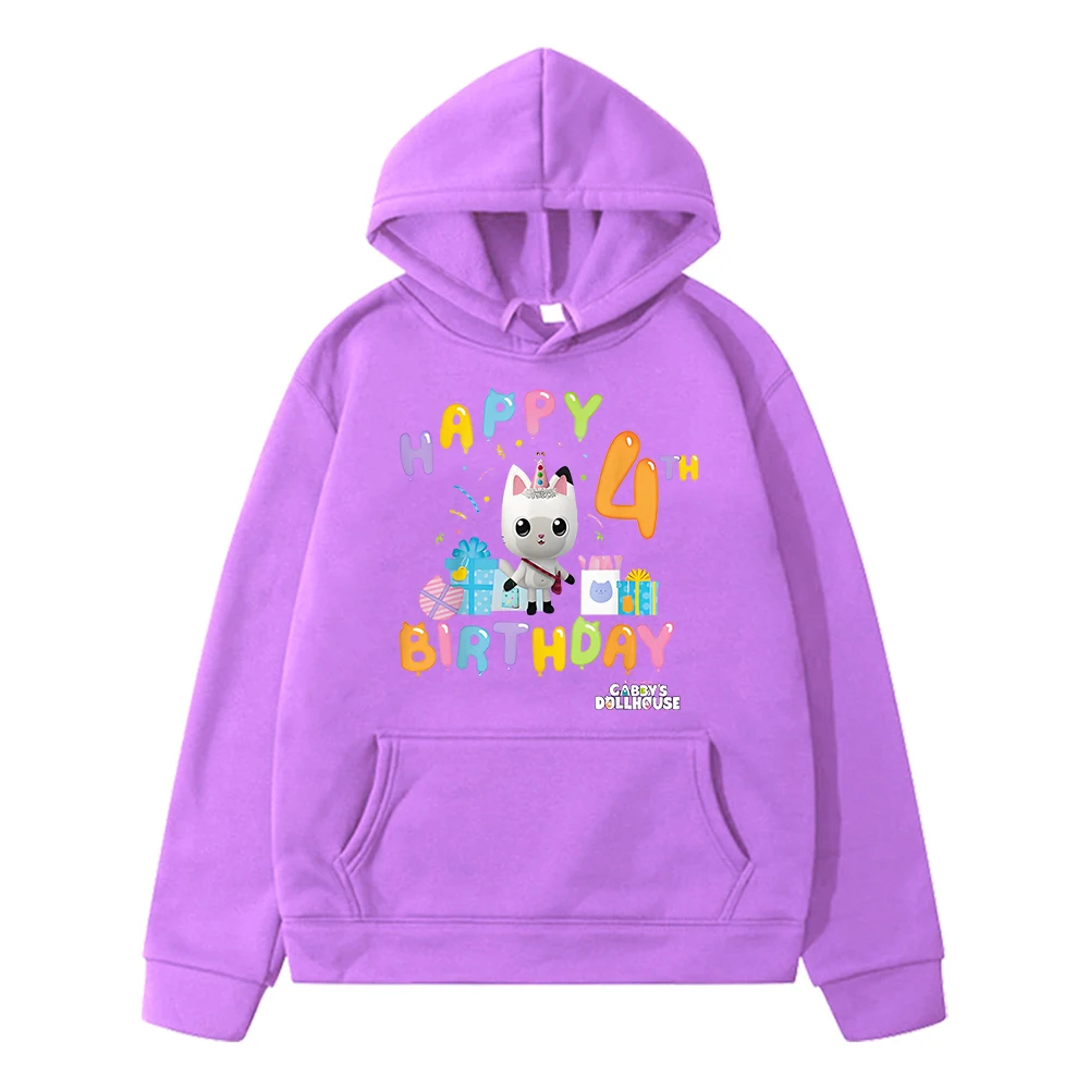 boys girls clothes Gabbys Dollhouse Print Sweatshirts anime hoodie y2k sudadera Fleece Pullover Children clothing Autumn hoodies