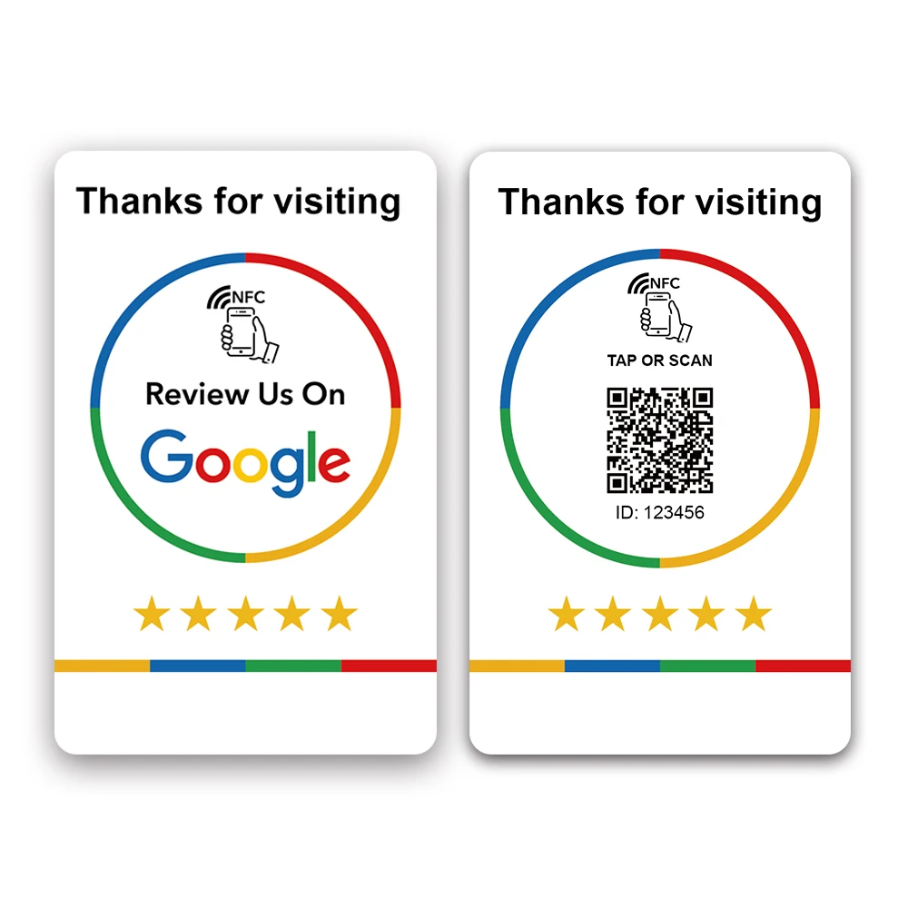 NFC QR Code Business Card Compatible Google Review for Small Business Marketing Boost Your Business Programmable NFC Cards