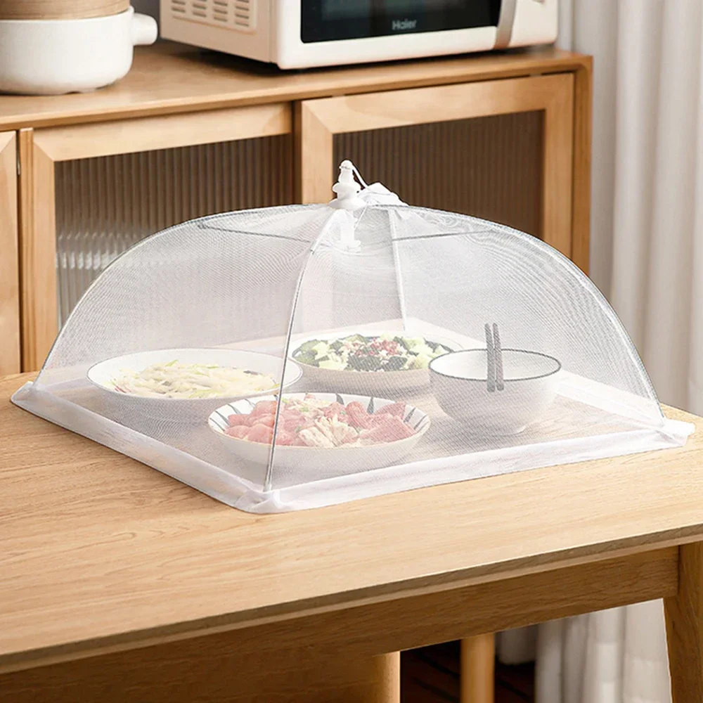 Foldable Food Cover Pop-up Dining Table Mesh Cover Kitchen Dish Covers Proof Flies Insect Protective Fly Proof Table Umbrella