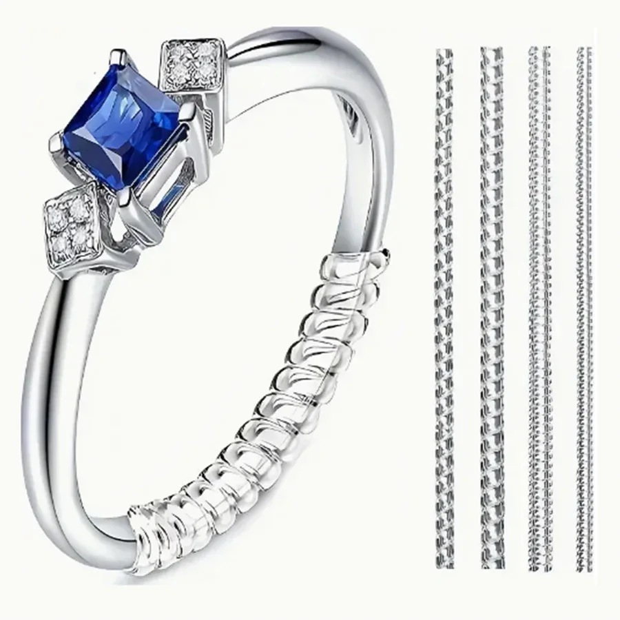 Ajustador de tamaño de anillo, Protector de anillo Invisible, adecuado para hombres y mujeres, ajustadores/lavadoras de tamaño de anillo, accesorios de joyería, 4/8 Uds.