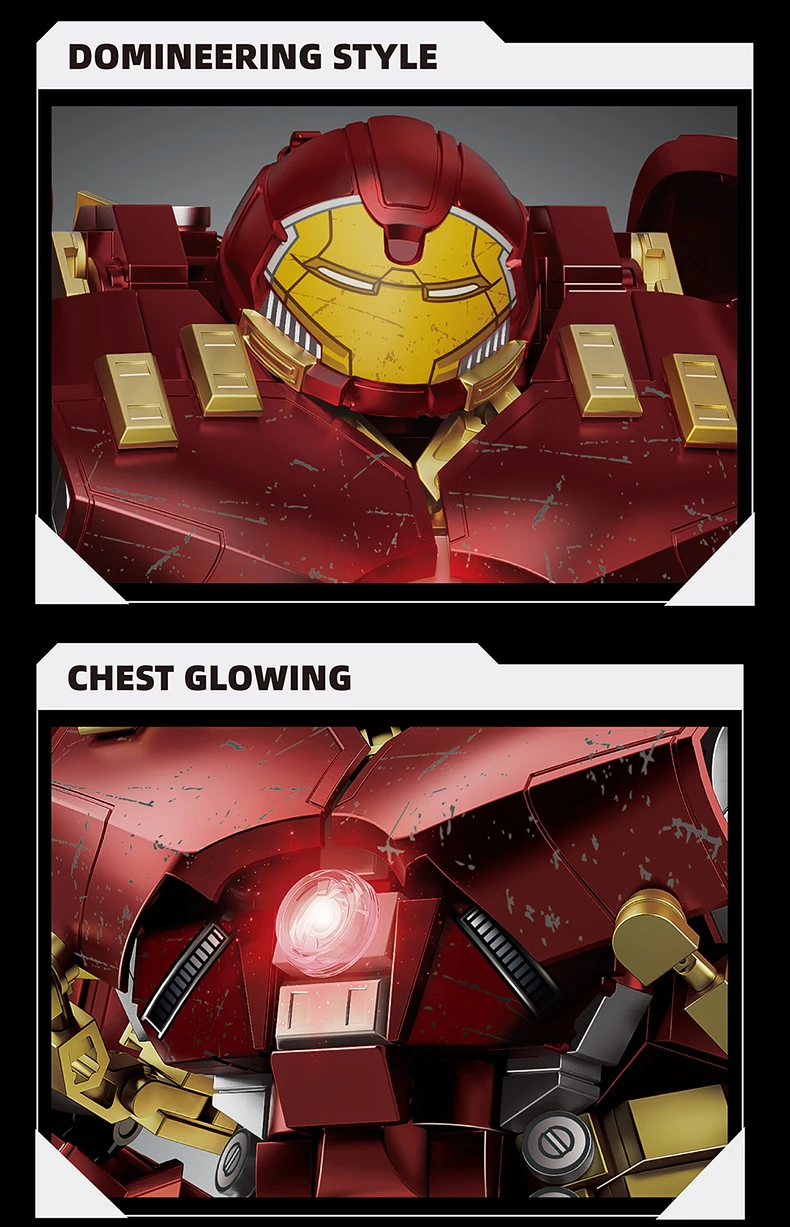2600+ Teile Superhelden-Bausteine Kriegsroboter Actionfiguren Bausets Iron Buster Mech DIY Bausteine Spielzeug Feiertagsgeschenk Raumdekoration – Detail 8