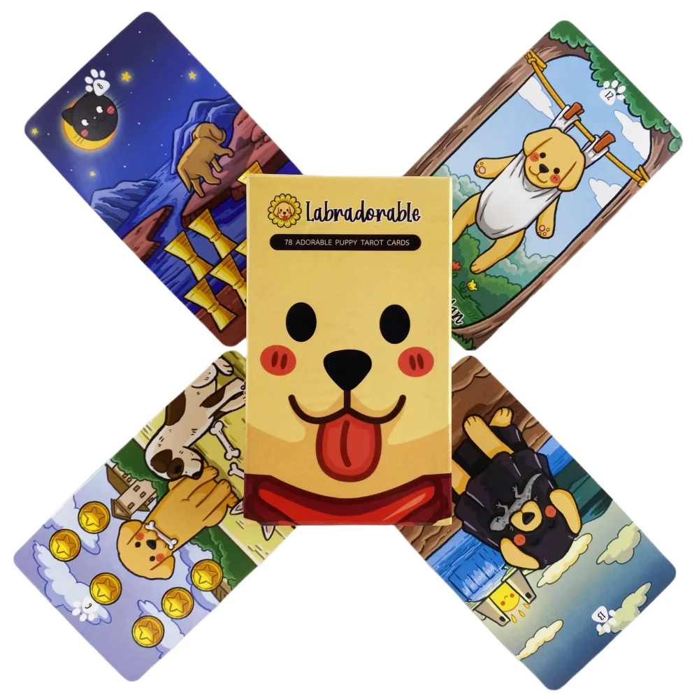 Labradorable Tarot Cards Cute Dog Design A 78 Deck Oracle English Visions Divination Edition Borad Playing Games