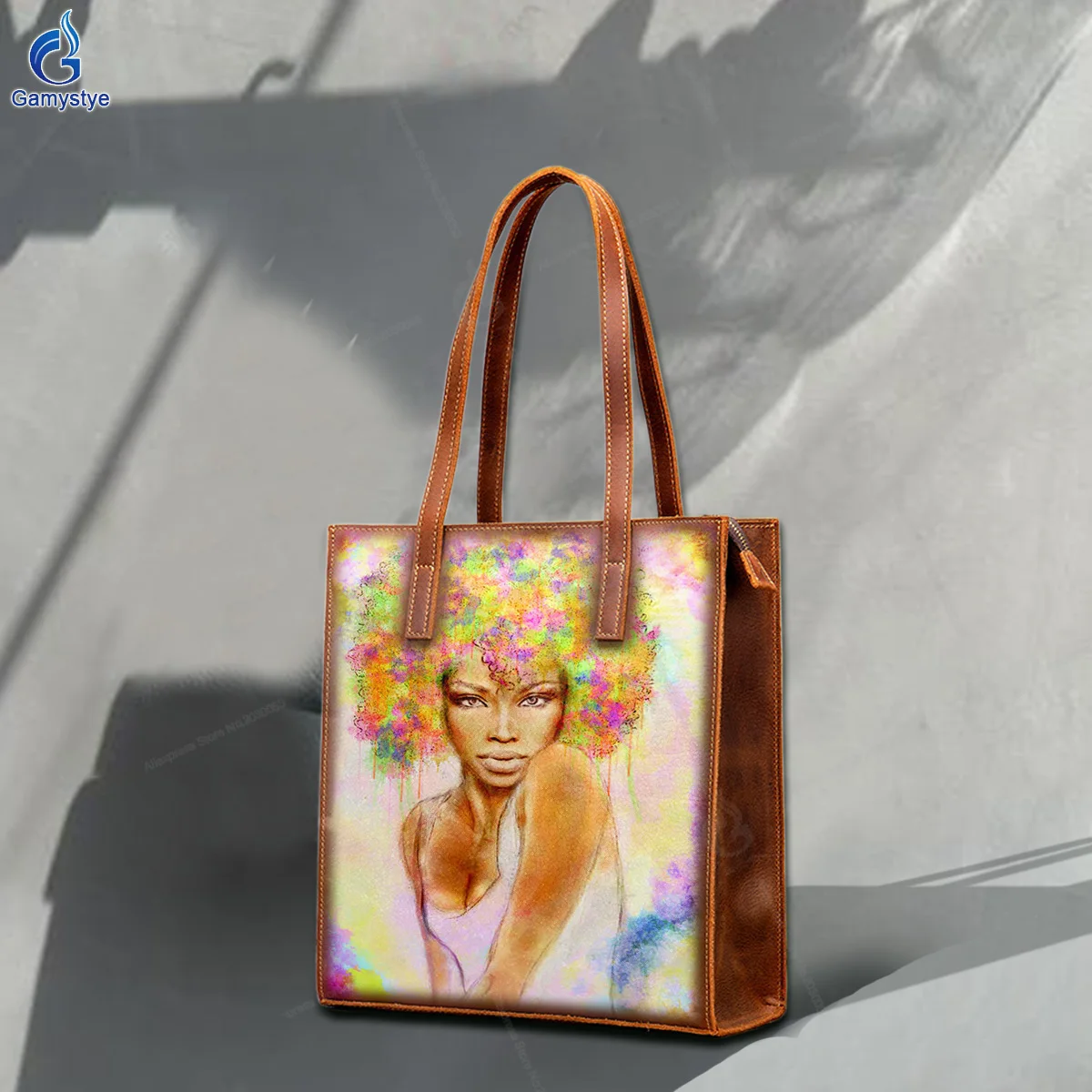 

Personalizar bolso Art Hand Painted A woman with colorful hair Bags Female designer handbags high quality Messenger Shoulder Bag