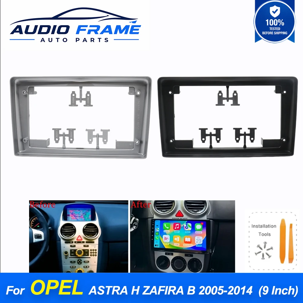 9 Inch 2 Din Android Car Radio Multimedia Player Frame Cables For OPEL ASTRA H ZAFIRA B 2005‑2014