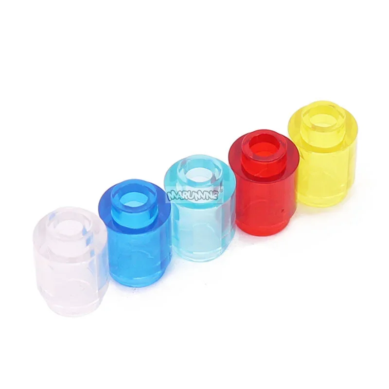 MARUMINE 300PCS 1x1 Round Cylinder Bricks Technology Changeover Catch Compatible with 3062 30068 Assemble Particles Build Blocks