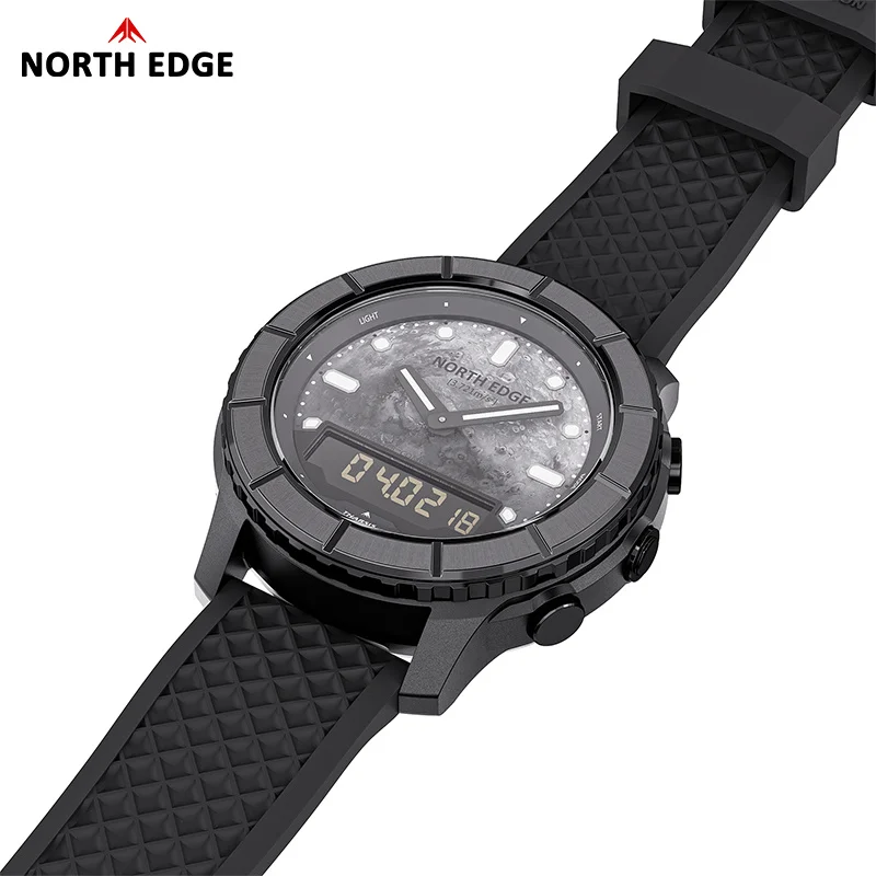 Men Waterproof Adventure Sports Quartz Watch Altitude Barometer Compass Dual Display For Hiking Camping Tactical Use