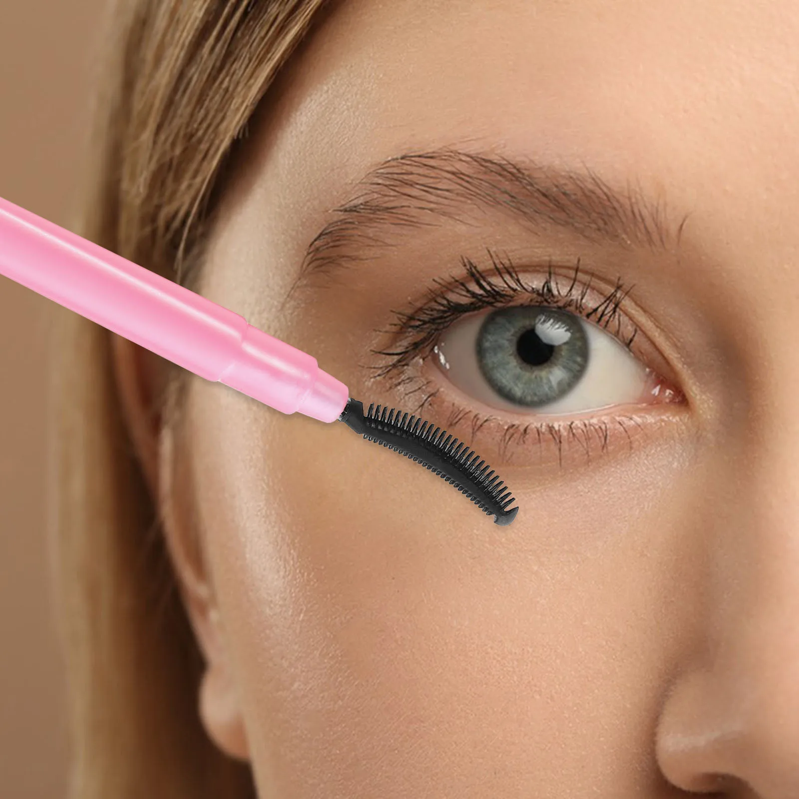 6Pcs Eyelash Brush Silicone Soft Lash Applicators Mascara Wands Eye Makeup Tools Travel Portable Eyelashes Brush