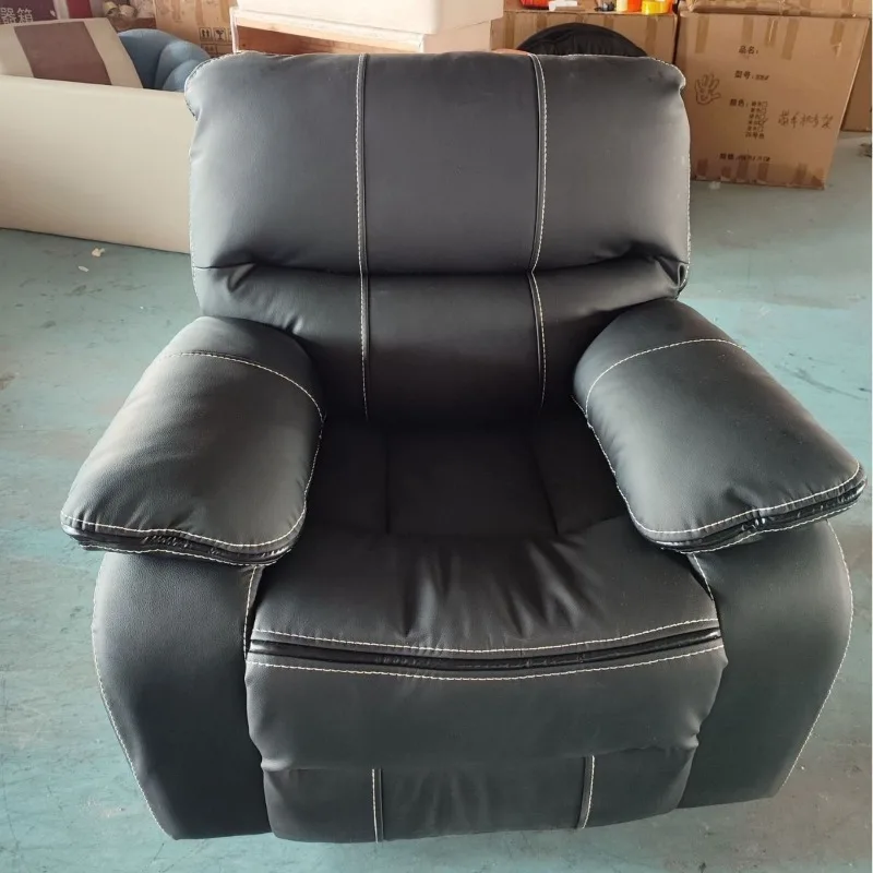 First-class space capsule ecological leather lazy sofa living room balcony electric adjustment leisure chair