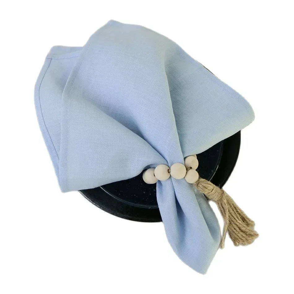 

10PCS 100% Pure Linen Cloth Napkins 40x40cm Handcrafted with Flax Soft for Hotel Wedding Dinner Christmas Parties Decorations