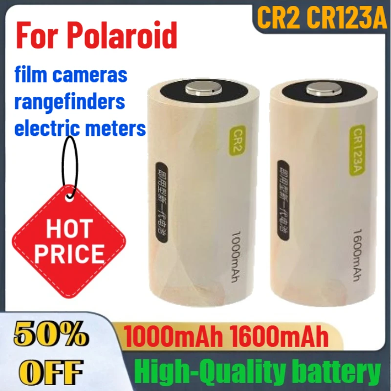 

CR2 1000mAh CR123A CR17345 1600mAh Lithium Manganese Batteries for Polaroid film cameras，rangefinders and electric meters