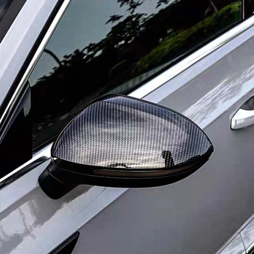 Protective Cover Door Mirror Shell For Volkswagen Magotan Passat B8 CC Arteon 2017-2023 Chrome Silver Carbon Fiber Forging patte view 3