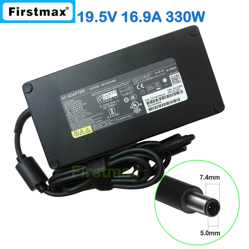 

Genuine 330W Laptop Charger 19.5V 16.9A FPCAC284 FMV-AC508B FPCAC275 FMV-AC507B for Fujitsu Celsius H780 H970 H980 AC Adapter