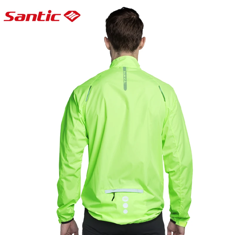 Santic Cycling Windbreaker Men\'s Long Sleeve Windproof MTB Road Riding Clothing Anti-UV Quick-Dry Water Resistant Bicycle Jacket