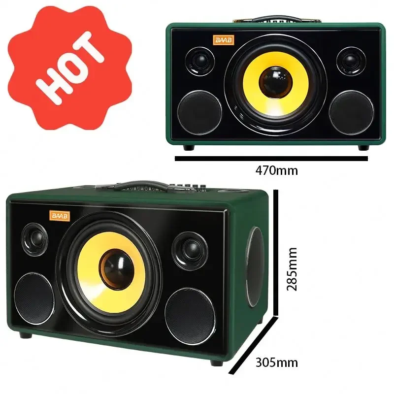 

Factory Price 2024 Wooden 8 Inch Subwoofer Home Theater System Wooden Wireless Speaker