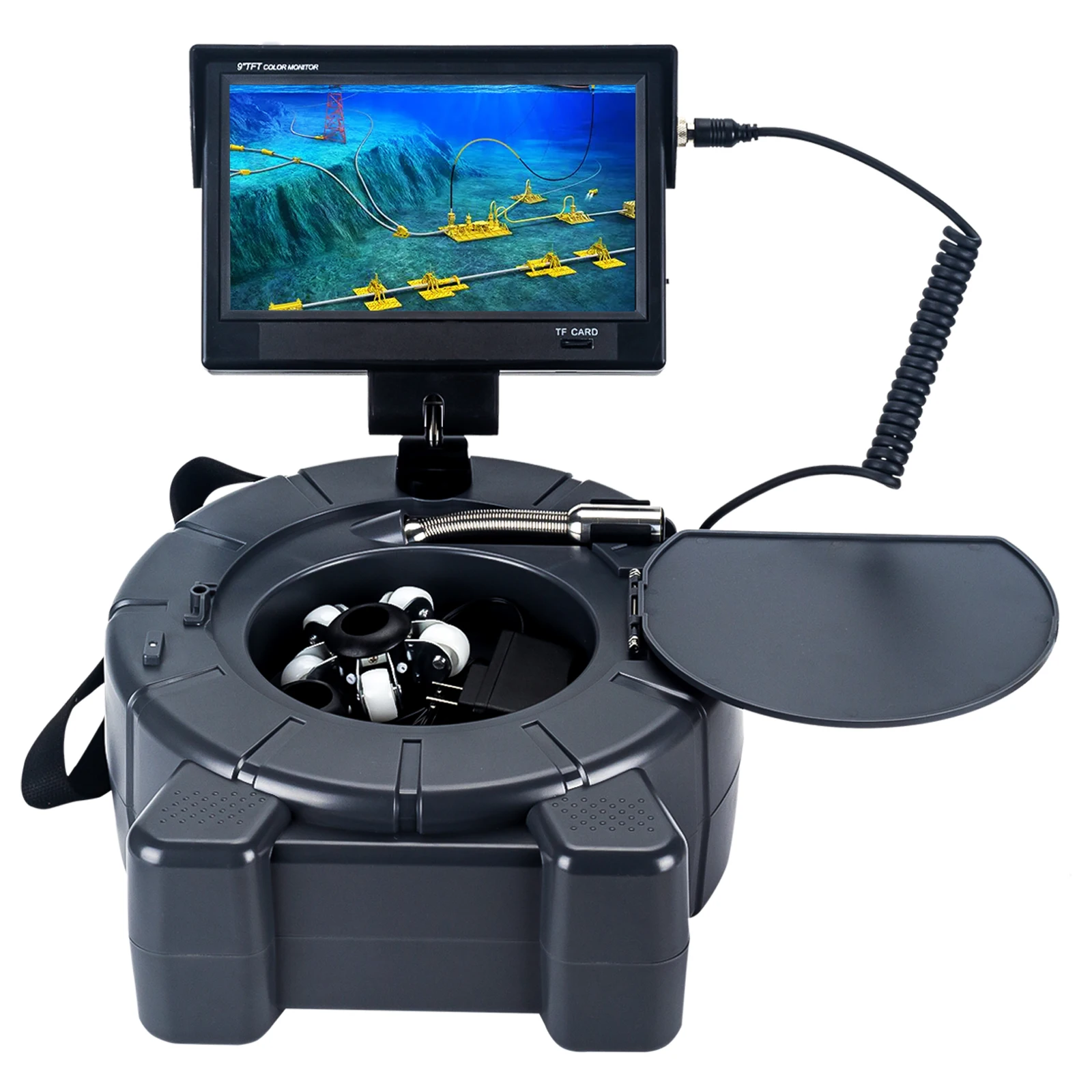 9 بوصة مصنع مقاوم للماء بالجملة 50 متر DVR فيديو أنابيب الصرف الصحي كاميرا التفتيش كاميرا تناظرية لكاميرا فحص الأنابيب #3