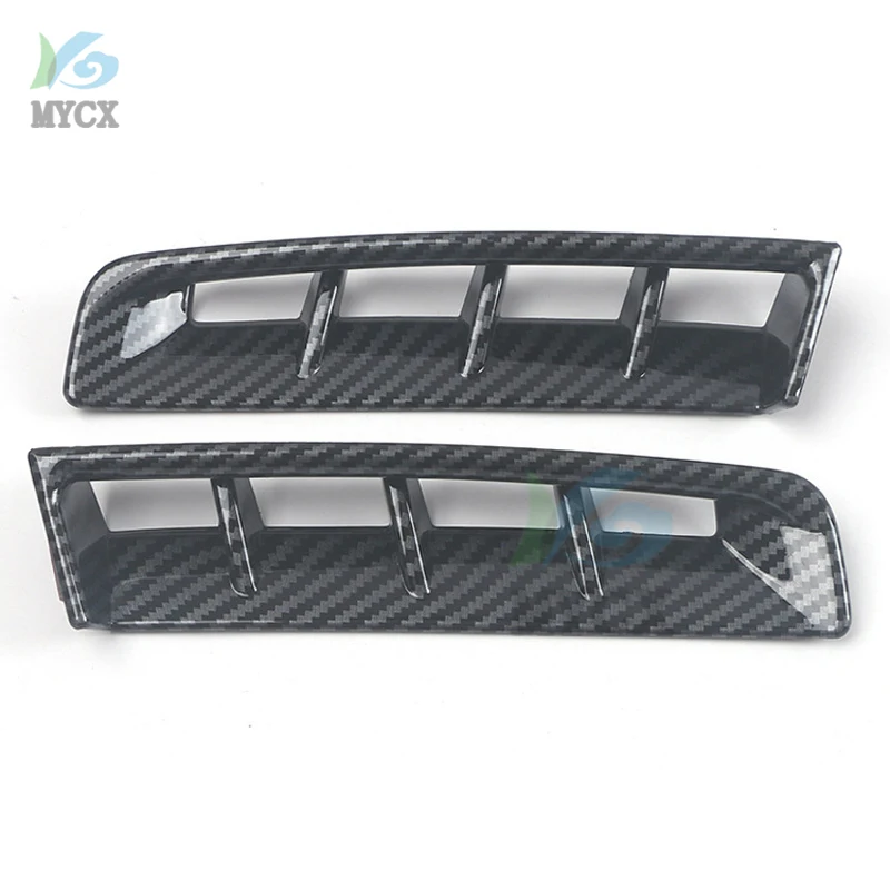 2PCS ABS Black silver Front Fog Light Cover Fog Lamp Frame Trim For KIA Carnival (Sedona) KA4 2021 2022 Car Accessories