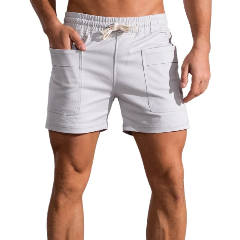 Men's Casual Shorts Large Pocket Elastic Waist Three-quarter Pants Cotton Plus Size Cargo Pants