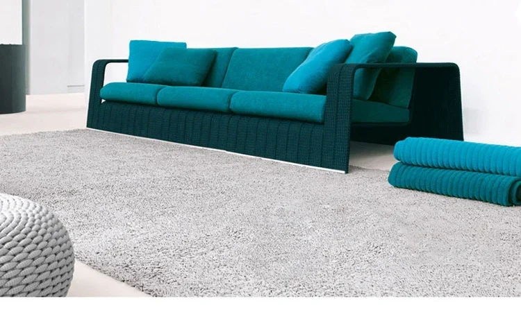 

Modern Outdoor Sofa Patio Balcony Outdoor Sun Protection Waterproof Garden Leisure Rattan Sofa Combination